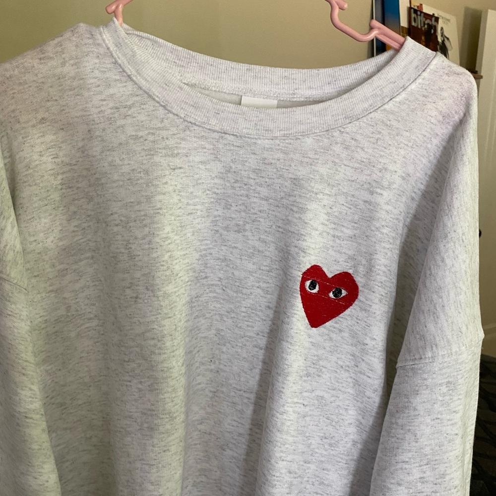 heart oversized crewneck #crew #hoodie #oversized